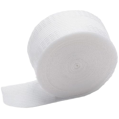 CREATCABIN 5mx25mm Weißes Saumband Für Hosen Saumband Polyester Schmelzkleber Kein Nähen Waschbar Hosenkante Modifiziert Aufbügeln Auf Stoff Strifor Schnelle Reparatur Kleidung Heimwerkerarbeiten von CREATCABIN
