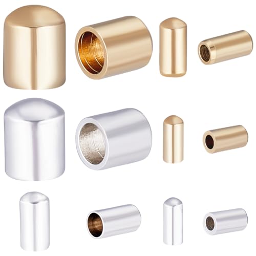 CREATCABIN 60 Stück Kordelende,24K-Beschichtetes Messing,Endkappen,Ledersäule,Kordelkappen,Endverschlüsse,Verschlüsse,Endspitze,Perlenkappen Für,Armbänder,Schmuckherstellung,2/2.5/4 mm,Silbergold CREATCABIN 60 Stück Kordelende,24K-Beschichtetes Messing,Endkappen,Ledersäule,Kordelkappen,Endverschlüsse,Verschlüsse,Endspitze,Perlenkappen Für,Armbänder,Schmuckherstellung,2/2.5/4 mm,Silbergold von CREATCABIN