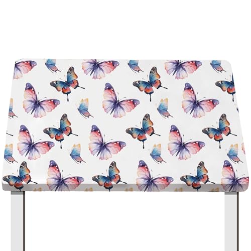 CREATCABIN 76x122cm Elastische Rechteckige Tischdecke Elastische Tischdecke Auslaufsicher Kratzfest Wasserdicht Waschbar Wiederverwendbar Vinyl Passend Für Tisch 4 Fuß Camping Picknick Party Grillen von CREATCABIN