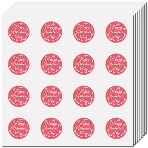 CREATCABIN 8 Blatt Happy Valentine's Day Kreisaufkleber Runde Rote Liebesaufkleber Selbstklebende Etiketten wasserdichte Punktanhänger Aus Kunststoff Abnehmbare Mustermarkierung Für Heimplan 2.5cm CREATCABIN 8 Blatt Happy Valentine's Day Kreisaufkleber Runde Rote Liebesaufkleber Selbstklebende Etiketten wasserdichte Punktanhänger Aus Kunststoff Abnehmbare Mustermarkierung Für Heimplan 2.5cm von CREATCABIN
