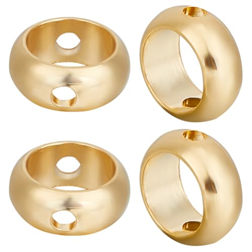 CREATCABIN 80 Stück 24K Vergoldeter Kreis Runder Perlenrahmen 2-Loch-Abstandshalter Messingperlenrahmen Verbindungsringglieder Für Perlenohrringe DIY Schmuckherstellung Weihnachten 6mm Golden CREATCABIN 80 Stück 24K Vergoldeter Kreis Runder Perlenrahmen 2-Loch-Abstandshalter Messingperlenrahmen Verbindungsringglieder Für Perlenohrringe DIY Schmuckherstellung Weihnachten 6mm Golden von CREATCABIN