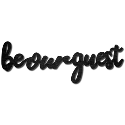 CREATCABIN "Be Our Guest", unlackiertes Holz-Schild, Bastelarbeiten, Verzierung, lasergeschnittenes Wort, schwarz, dekoratives Wortschild für Küche, Zimmer, Zuhause, Wandkunst, Dekoration, 10,2 x 30,5 CREATCABIN "Be Our Guest", unlackiertes Holz-Schild, Bastelarbeiten, Verzierung, lasergeschnittenes Wort, schwarz, dekoratives Wortschild für Küche, Zimmer, Zuhause, Wandkunst, Dekoration, 10,2 x 30,5 von CREATCABIN
