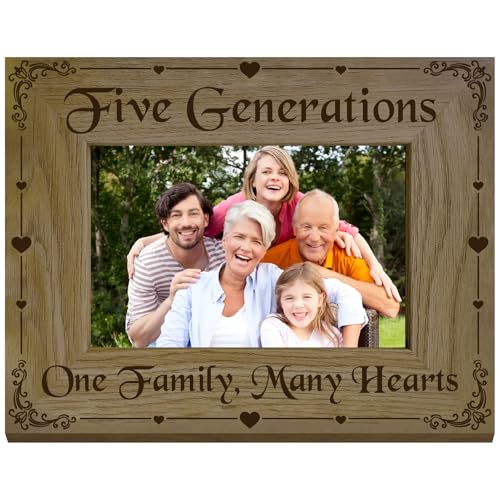 CREATCABIN Bilderrahmen Für Fünf Generationen Holz Fotorahmen Für Präsentationsbilder 4x6 Wandmontage Druck/Plakatrahmenständer Für Wandgalerie Tischdekoration 15x20cm Eine Familie Viele Herzen CREATCABIN Bilderrahmen Für Fünf Generationen Holz Fotorahmen Für Präsentationsbilder 4x6 Wandmontage Druck/Plakatrahmenständer Für Wandgalerie Tischdekoration 15x20cm Eine Familie Viele Herzen von CREATCABIN