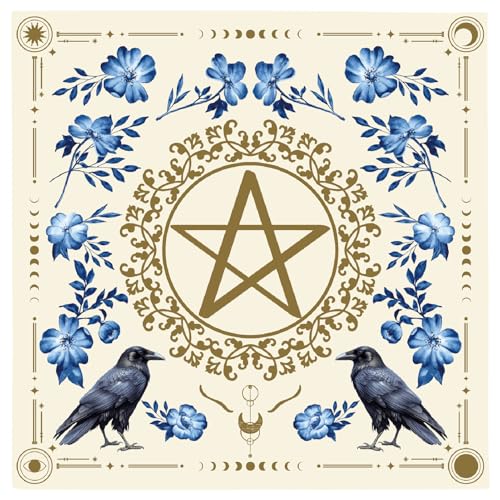 CREATCABIN Blumensternkrähe Altartuch Hexereimatte Wandteppich Tischdecke Rituelles Spirituelles Tuch Samt Tarotkarten Tischserviette Tuch Quadratisch Wandkunst Wahrsagetuch Für Wicca 50x50cm CREATCABIN Blumensternkrähe Altartuch Hexereimatte Wandteppich Tischdecke Rituelles Spirituelles Tuch Samt Tarotkarten Tischserviette Tuch Quadratisch Wandkunst Wahrsagetuch Für Wicca 50x50cm von CREATCABIN