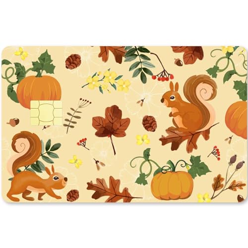 CREATCABIN Eichhörnchen-Kartenaufkleber,Debit Kreditkarten-Skins,Herbstmotiv,Personalisierbare Bankkarten-Schutzaufkleber,Wasserfest,Blasenfrei,Entfernbar,Für EBT-Transportschlüsselkarte,186x137mm CREATCABIN Eichhörnchen-Kartenaufkleber,Debit Kreditkarten-Skins,Herbstmotiv,Personalisierbare Bankkarten-Schutzaufkleber,Wasserfest,Blasenfrei,Entfernbar,Für EBT-Transportschlüsselkarte,186x137mm von CREATCABIN