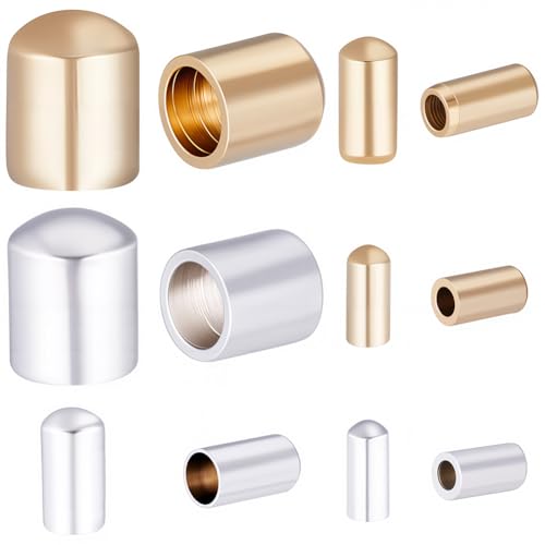 CREATCABIN Endkappen für Kordelenden, 24 Karat beschichtetes Messing, Endkappen, Endkappen, Endspitze, Perlenkappen für Halsketten, Armbänder, Schmuckherstellung, 2 mm, 2,5 mm, 4 mm, Silbergold, 60 CREATCABIN Endkappen für Kordelenden, 24 Karat beschichtetes Messing, Endkappen, Endkappen, Endspitze, Perlenkappen für Halsketten, Armbänder, Schmuckherstellung, 2 mm, 2,5 mm, 4 mm, Silbergold, 60 von CREATCABIN