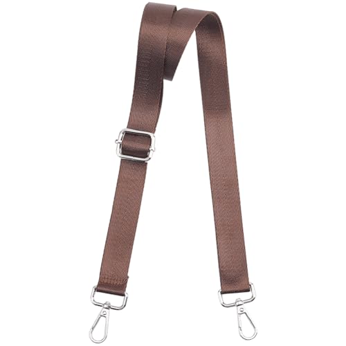 CREATCABIN Ersatz Geldbörsengurte 1" breiter Schultergurt Verstellbarer Nylon Umhängetaschengurt Mit Drehverschlüssen Aus Legierung Für Damen Umhängetaschen Schultertaschen Handtaschen Geschenk Braun von CREATCABIN