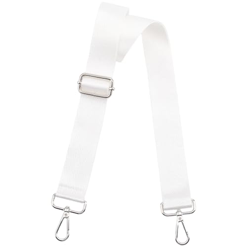 CREATCABIN Ersatz Geldbörsengurte 1.5" breiter Schultergurt Verstellbarer Polyester Crossbody Handtaschengurt Mit Drehverschlüssen Für Damen Herren Messenger Schultertaschen Handtaschen Geschenk Weiß CREATCABIN Ersatz Geldbörsengurte 1.5" breiter Schultergurt Verstellbarer Polyester Crossbody Handtaschengurt Mit Drehverschlüssen Für Damen Herren Messenger Schultertaschen Handtaschen Geschenk Weiß von CREATCABIN