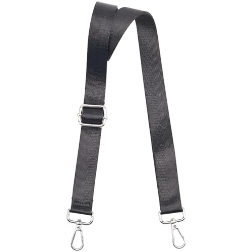 CREATCABIN Ersatz Geldbörsengurte Breiter Schultergurt 1" Verstellbarer Nylon Crossbody Handtaschengurt Mit Drehverschlüssen Für Damen Herren Messenger Tasche Schultertaschen Handtaschen Schwarz von CREATCABIN