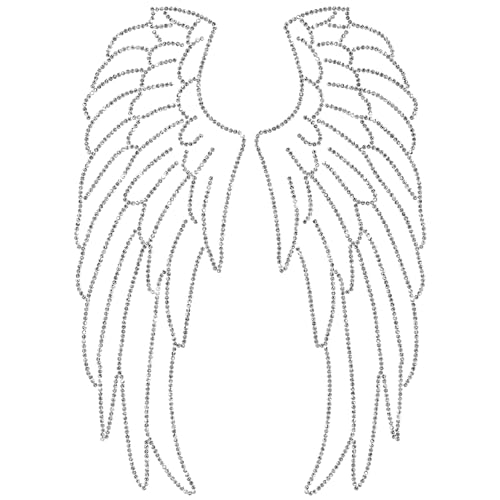 CREATCABIN Flügel-Strass-Aufkleber Zum Aufbügeln,Bling-Engel,Zum Aufbügeln,Aufnäher,Abziehbilder,Hotfix-Applikationen,Reparatur,Wärmeübertragung,Glitzer Für T-Shirts,Taschen,Kleidung,Silber,30x22cm CREATCABIN Flügel-Strass-Aufkleber Zum Aufbügeln,Bling-Engel,Zum Aufbügeln,Aufnäher,Abziehbilder,Hotfix-Applikationen,Reparatur,Wärmeübertragung,Glitzer Für T-Shirts,Taschen,Kleidung,Silber,30x22cm von CREATCABIN