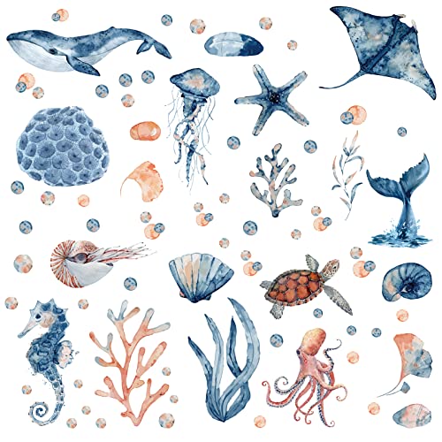 CREATCABIN Glow In The Dark Under The Sea Wandaufkleber Leuchtende Ozeanwelt-Wandaufkleber Meeresschildkröte Algen Qualle Abnehmbare Wanddekoration Für Badezimmer Schlafzimmer Kinderzimmer CREATCABIN Glow In The Dark Under The Sea Wandaufkleber Leuchtende Ozeanwelt-Wandaufkleber Meeresschildkröte Algen Qualle Abnehmbare Wanddekoration Für Badezimmer Schlafzimmer Kinderzimmer von CREATCABIN