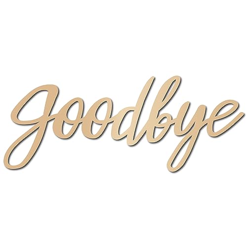 CREATCABIN Goodbye,Lasergeschnittenes Holz-Buchstabenschild,Wanddekoration,Unvollendete Holzschilder,Wandkunst,Lindenholz,Hängende Skulptur,Dekoration Für Malerei,Handwerk,Heimwerken,30x12cm CREATCABIN Goodbye,Lasergeschnittenes Holz-Buchstabenschild,Wanddekoration,Unvollendete Holzschilder,Wandkunst,Lindenholz,Hängende Skulptur,Dekoration Für Malerei,Handwerk,Heimwerken,30x12cm von CREATCABIN