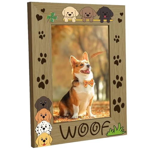 CREATCABIN Hunde Bilderrahmen Holz Fotorahmen Ausstellungsbilder 4x6 Wandmontage Pfotenabdruck Brauner Wau Druck Posterrahmenständer Für Wandgalerie Tischdekoration Haustier Gedenkgeschenke 15x20cm CREATCABIN Hunde Bilderrahmen Holz Fotorahmen Ausstellungsbilder 4x6 Wandmontage Pfotenabdruck Brauner Wau Druck Posterrahmenständer Für Wandgalerie Tischdekoration Haustier Gedenkgeschenke 15x20cm von CREATCABIN