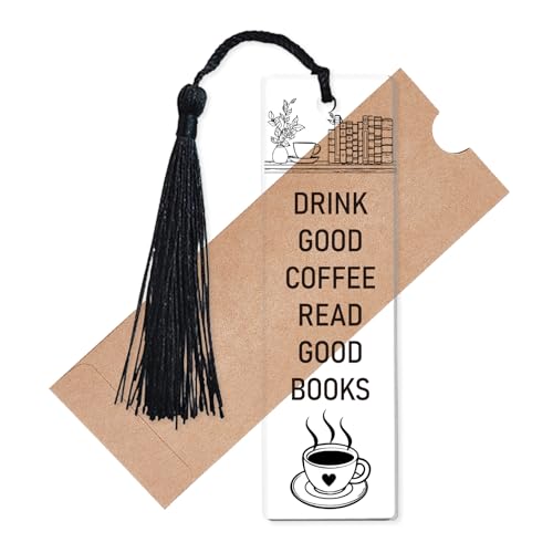 CREATCABIN Kaffee Lesezeichen Klares Acryl Trinken Sie Guten Kaffee Lesen Sie Gute Bücher Rechteckiges Lesezeichen Etikett Mit Quaste Für Buchliebhaber Leser Bücherwürmer Lesegeschenke 3.5x12cm CREATCABIN Kaffee Lesezeichen Klares Acryl Trinken Sie Guten Kaffee Lesen Sie Gute Bücher Rechteckiges Lesezeichen Etikett Mit Quaste Für Buchliebhaber Leser Bücherwürmer Lesegeschenke 3.5x12cm von CREATCABIN