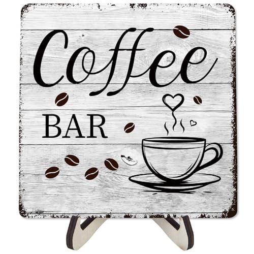 CREATCABIN Kaffeebar Schilderständer Rustikale Holztafeln 15x15cm Quadratisch Gainsboro Holz Rustikale Vintage Wörter Geschenk Staffelei Tischdekoration Für Bauernhaus Café Tee Eckladen DIY Dekoration CREATCABIN Kaffeebar Schilderständer Rustikale Holztafeln 15x15cm Quadratisch Gainsboro Holz Rustikale Vintage Wörter Geschenk Staffelei Tischdekoration Für Bauernhaus Café Tee Eckladen DIY Dekoration von CREATCABIN
