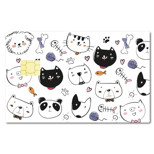 CREATCABIN Karten-Skin-Aufkleber,Cartoon-Tiere,Debit-Kreditkarten-Skins,Personalisierbar,Bankkarten-Schutz,Abnehmbare Folie,Wasserdicht,Keine Blasen,Für Den Transport,Schlüsselkarte,186x137mm CREATCABIN Karten-Skin-Aufkleber,Cartoon-Tiere,Debit-Kreditkarten-Skins,Personalisierbar,Bankkarten-Schutz,Abnehmbare Folie,Wasserdicht,Keine Blasen,Für Den Transport,Schlüsselkarte,186x137mm von CREATCABIN
