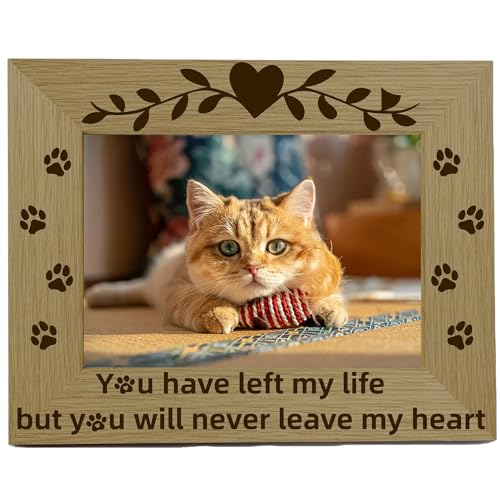 CREATCABIN Katzen-Bilderrahmen,Haustierpfoten,Holz-Fotorahmen,Graviertes Display,Holz-Tischplatte Aufhängen An Der Wand,22x16.8cm-Sie Haben Mein Leben Verlassen,aber Sie Werden Mein Herz Nie Verlassen CREATCABIN Katzen-Bilderrahmen,Haustierpfoten,Holz-Fotorahmen,Graviertes Display,Holz-Tischplatte Aufhängen An Der Wand,22x16.8cm-Sie Haben Mein Leben Verlassen,aber Sie Werden Mein Herz Nie Verlassen von CREATCABIN