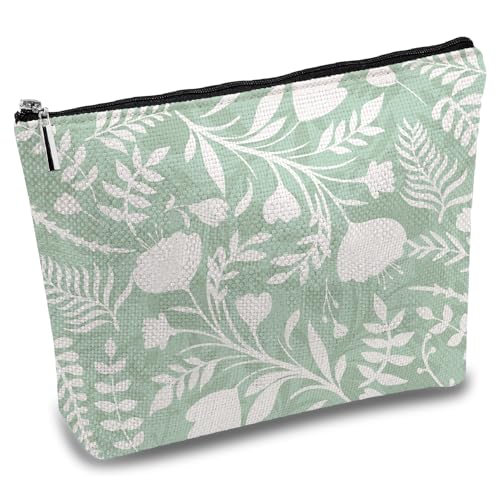 CREATCABIN Make Up Tasche Mit Grünen Blättern Handtasche Multifunktionale Kosmetiktasche Ranken Polycotton Kulturbeutel Reise Waschbeutel Make Up Organizer Werkzeugtasche Große Aufbewahrung 25x18cm CREATCABIN Make Up Tasche Mit Grünen Blättern Handtasche Multifunktionale Kosmetiktasche Ranken Polycotton Kulturbeutel Reise Waschbeutel Make Up Organizer Werkzeugtasche Große Aufbewahrung 25x18cm von CREATCABIN