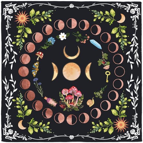 CREATCABIN Mondaltartuch Hexenmatte Spirituelles Tuch Samt Hexerei Tarotkarten Tischdecke Quadratisch Wandteppich Wandbehang Kunsttischdecke Wahrsagetuch Für Rituelle Wicca Lesungen 50x50cm CREATCABIN Mondaltartuch Hexenmatte Spirituelles Tuch Samt Hexerei Tarotkarten Tischdecke Quadratisch Wandteppich Wandbehang Kunsttischdecke Wahrsagetuch Für Rituelle Wicca Lesungen 50x50cm von CREATCABIN