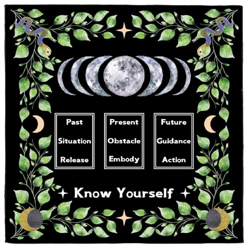 CREATCABIN Mondphasenblätter Altartuch Tarotkarten Tischdecke Hexenmatte Gobelin Tischdecke Spirituelles Tuch Quadratische Wandkunst Aus Samt Wahrsagekarten Tischdecke Für Rituelles Zubehör 50x50cm CREATCABIN Mondphasenblätter Altartuch Tarotkarten Tischdecke Hexenmatte Gobelin Tischdecke Spirituelles Tuch Quadratische Wandkunst Aus Samt Wahrsagekarten Tischdecke Für Rituelles Zubehör 50x50cm von CREATCABIN