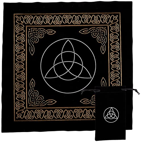 CREATCABIN Pentagramm Altar Tuch Hexerei Zubehör Tarot Weissagungskarten Tischdecke Spirituelle Astrologie Tischdecke Für Bar Home Yoga Studio Tisch Wanddekoration 19.69 x 17.72,(5) cm von CREATCABIN