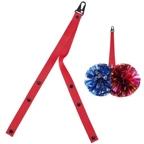 CREATCABIN Pom Pom Halter Für Cheerleader Rucksackgurte Verstellbares Cheer Bag Zubehör Polyester Rot Pom Poms Cheerleading Tragbarer Cheer Pom Halter Für Sport 2.5x49.5cm CREATCABIN Pom Pom Halter Für Cheerleader Rucksackgurte Verstellbares Cheer Bag Zubehör Polyester Rot Pom Poms Cheerleading Tragbarer Cheer Pom Halter Für Sport 2.5x49.5cm von CREATCABIN