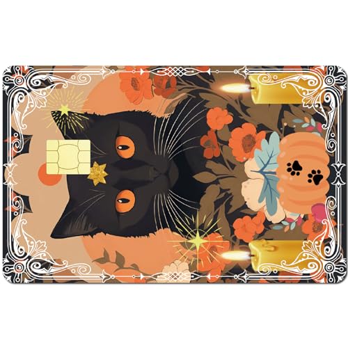 CREATCABIN Schwarze Katze Kartenaufkleber,Kredit-/Debit-/Bankkartenhülle,Blume,Personalisierte Kartenaufkleber,Schutzaufkleber,Keine Blasen,Dünn,Wasserfest,Für Transport von Bank EBT-Karten,186x137mm CREATCABIN Schwarze Katze Kartenaufkleber,Kredit-/Debit-/Bankkartenhülle,Blume,Personalisierte Kartenaufkleber,Schutzaufkleber,Keine Blasen,Dünn,Wasserfest,Für Transport von Bank EBT-Karten,186x137mm von CREATCABIN