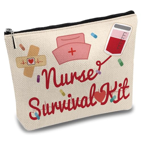 CREATCABIN Survival Kit Taschen Krankenschwestern Make Up Taschen Kosmetiktasche Segeltuch Polycotton Mehrzweck Stifteetui Reißverschlusstaschen Kulturbeutel Reisetasche Geldbörse Geschenke 25x18cm CREATCABIN Survival Kit Taschen Krankenschwestern Make Up Taschen Kosmetiktasche Segeltuch Polycotton Mehrzweck Stifteetui Reißverschlusstaschen Kulturbeutel Reisetasche Geldbörse Geschenke 25x18cm von CREATCABIN