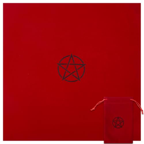 CREATCABIN Tarot Tischdecke Tarot Kartentaschen Quadratisches Altartuch Rotes Pentagramm Samtverpackung Schmuckbeutel Tarot Aufbewahrungsbeutel Mit Kordelzug Für Hexerei Wahrsagerei Hexenbedarf CREATCABIN Tarot Tischdecke Tarot Kartentaschen Quadratisches Altartuch Rotes Pentagramm Samtverpackung Schmuckbeutel Tarot Aufbewahrungsbeutel Mit Kordelzug Für Hexerei Wahrsagerei Hexenbedarf von CREATCABIN