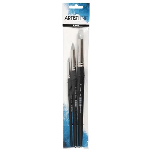 Artist Line Pinsel aus Silikon, flach und rund, 3 Gößen von CREATIV DISCOUNT
