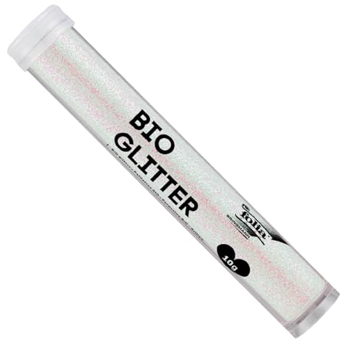 BIO Glitter/Glitzerstreu, 10g, Irisierend Weiß von CREATIV DISCOUNT