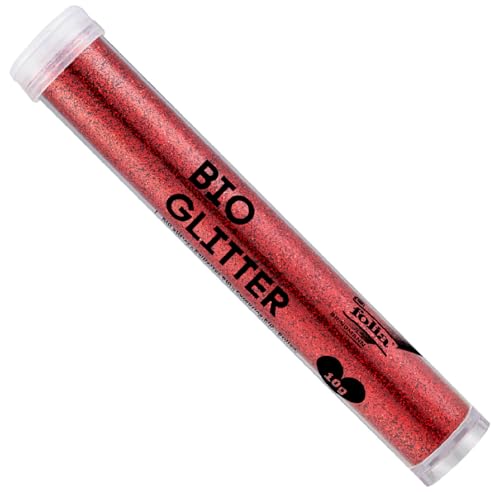 BIO Glitter/Glitzerstreu, 10g, Rot von CREATIV DISCOUNT