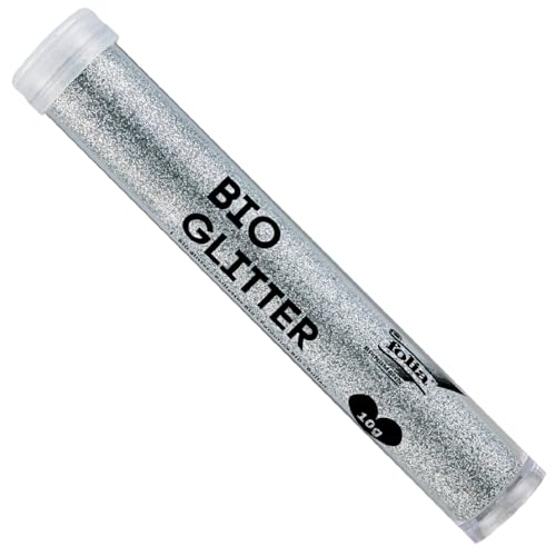 BIO Glitter/Glitzerstreu, 10g, Silber von CREATIV DISCOUNT