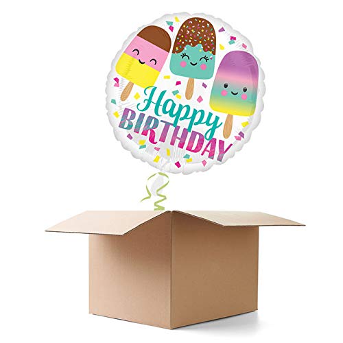 Ballongrüße/Geschenkballons/Ballonversand, Ice Cream Birthday, 1 Ballon von CREATIV DISCOUNT