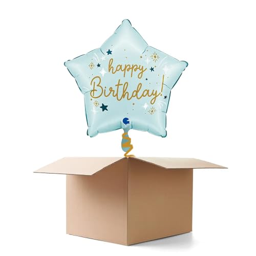 Ballongrüße Baby-Blue Happy Birthday, blau, 42x40cm, 1 Ballon Ballongrüße Baby-Blue Happy Birthday, blau, 42x40cm, 1 Ballon von CREATIV DISCOUNT