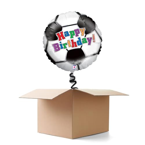 Ballongrüße Fußball mit Happy Birthday Schriftzug, 35cm, 2 Ballons Ballongrüße Fußball mit Happy Birthday Schriftzug, 35cm, 2 Ballons von CREATIV DISCOUNT