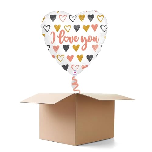 Ballongrüße Herz I Love You Rosé-Gold, 36x36cm, 2 Ballons Ballongrüße Herz I Love You Rosé-Gold, 36x36cm, 2 Ballons von CREATIV DISCOUNT