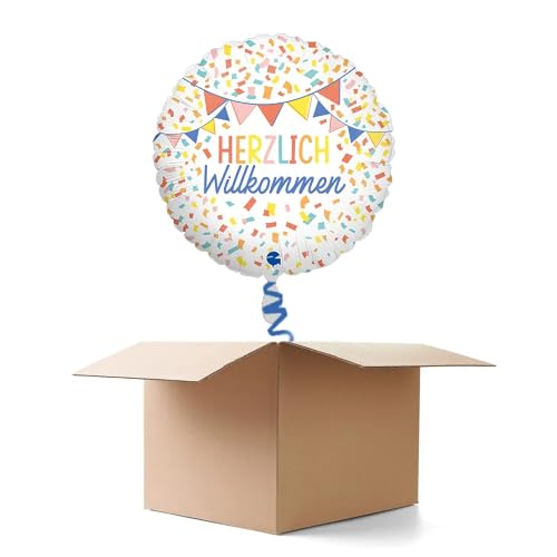 Ballongrüße Herzlich Willkommen Konfetti, bunt, 35cm, 3 Ballons Ballongrüße Herzlich Willkommen Konfetti, bunt, 35cm, 3 Ballons von CREATIV DISCOUNT
