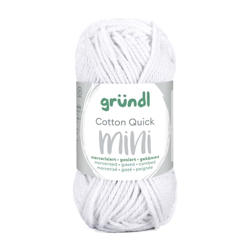 Baumwollgarn/Häkelgarn, Baumwolle-Cotton Mini, 15 g, Weiß von CREATIV DISCOUNT