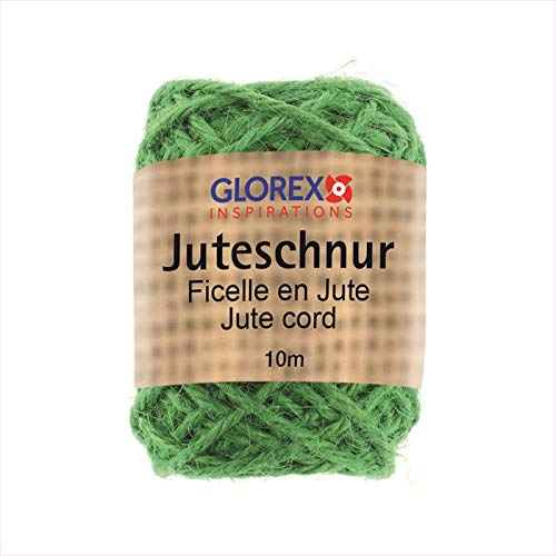CREATIV DISCOUNT® NEU Glorex Juteschnur, 10 x 0,03m, Grün von CREATIV DISCOUNT