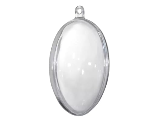 CREATIV DISCOUNT® NEU Kunststoff-Ei,transparent,teilbar, 5 Stück von CREATIV DISCOUNT