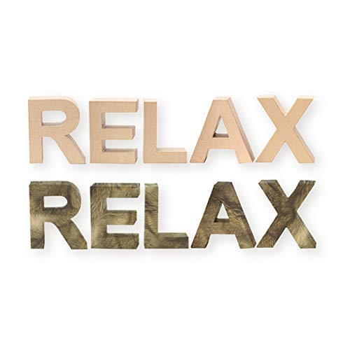 CREATIV DISCOUNT® Papp-Buchstaben-Set Relax, Deko-Schriftzug 17,5cm hoch von CREATIV DISCOUNT