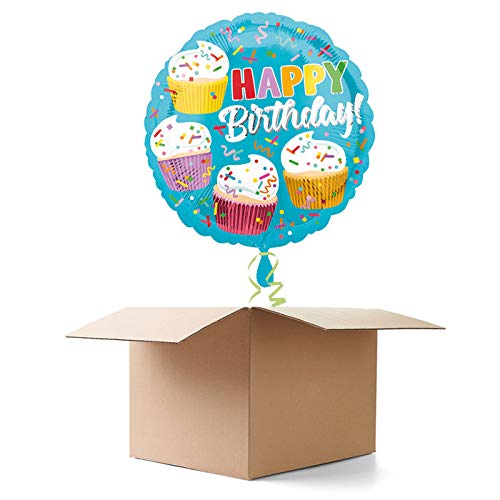 Ballongrüße/Geschenkballons/Ballonversand, Happy Birthday Cupcake, 1 Ballon von CREATIV DISCOUNT