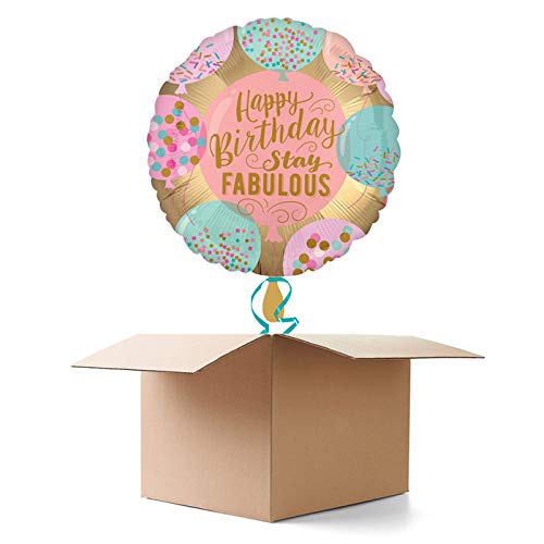 Ballongrüße/Geschenkballons/Ballonversand, Happy Birthday Stay Fabulous, 1 Ballon von CREATIV DISCOUNT