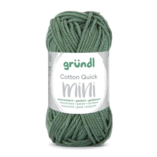 CREATIV DISCOUNT Baumwollgarn/Häkelgarn, Baumwolle-Cotton Mini, 15 g, Grüngrau von CREATIV DISCOUNT
