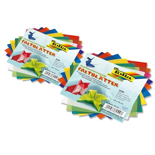CREATIV DISCOUNT Faltblätter aus Transparentpapier, Set mit 10x10 cm & 15x15 cm, jeweils 500 Blatt, bunt sortiert, Ideal für Fenstersterne, Weihnachtssterne, Faltarbeiten CREATIV DISCOUNT Faltblätter aus Transparentpapier, Set mit 10x10 cm & 15x15 cm, jeweils 500 Blatt, bunt sortiert, Ideal für Fenstersterne, Weihnachtssterne, Faltarbeiten von CREATIV DISCOUNT