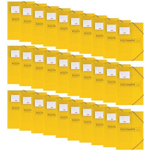CREATIV DISCOUNT Klassensatz / 30 Stück Postmappe aus Kunststoff, DIN A4, gelb mit Gummizug, ideal für Grundschule, Schule CREATIV DISCOUNT Klassensatz / 30 Stück Postmappe aus Kunststoff, DIN A4, gelb mit Gummizug, ideal für Grundschule, Schule von CREATIV DISCOUNT