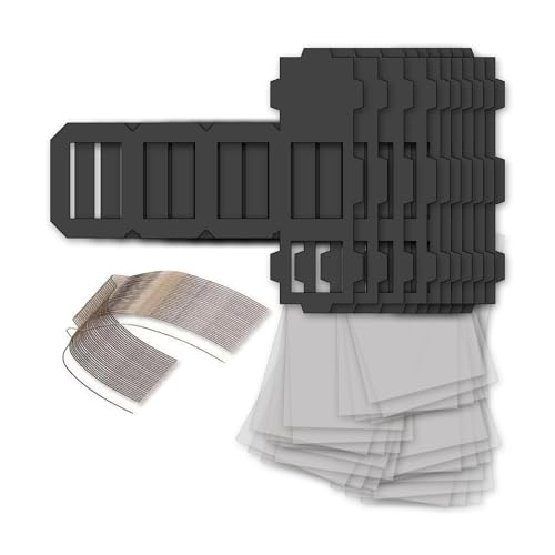 CREATIV DISCOUNT Mini-Laternen Bastelset mit 10 Schwarzen Rohlingen Eckig, 10 Laternenbügel, 25 Bogen Transparentpapier 15,5 x 37 cm, Ideal für 10 Kindergarten Martinslaternen 10 x 10 x 12 cm von CREATIV DISCOUNT
