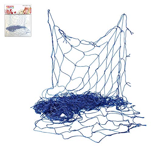 CREATIV DISCOUNT Miniatur Fischernetz, 1 x 1m, blau von CREATIV DISCOUNT