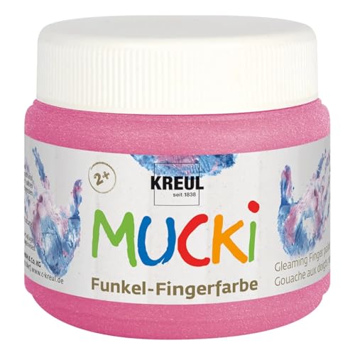 CREATIV DISCOUNT NEU MUCKI Funkel-Fingerfarbe Feenstaub-Rosa 150 ml von CREATIV DISCOUNT
